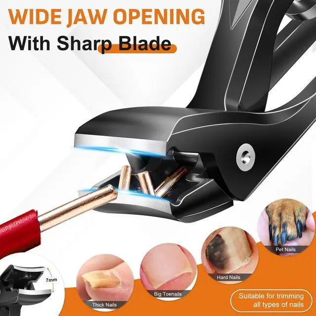 Alt view image 3 of 7 - Nail Clippers for Thick Nails, Angled Head toenail Clippers for Seniors