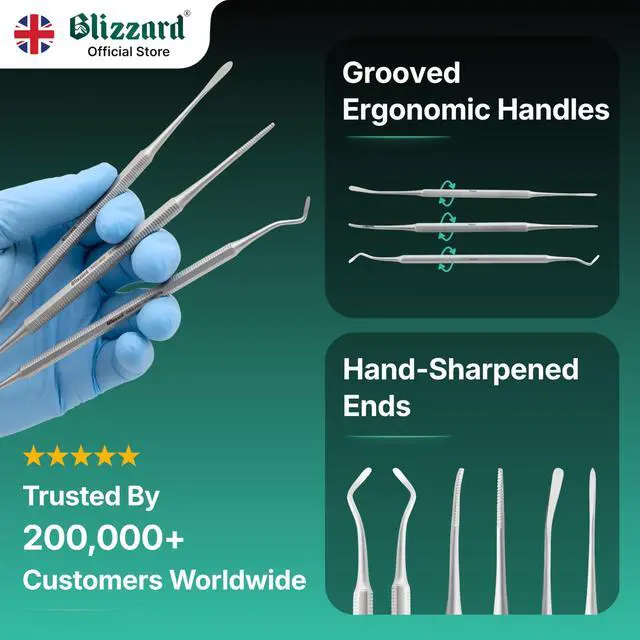 Alt view image 3 of 7 - Premium Blacks File Pedicure Set 3-Piece Ingrown Toenail Kit - Double-Sided Toenail Cleaner, Nail File & Nail Lifter Stainless Steel Podiatry Tools - Professional Foot Care Nail File Set