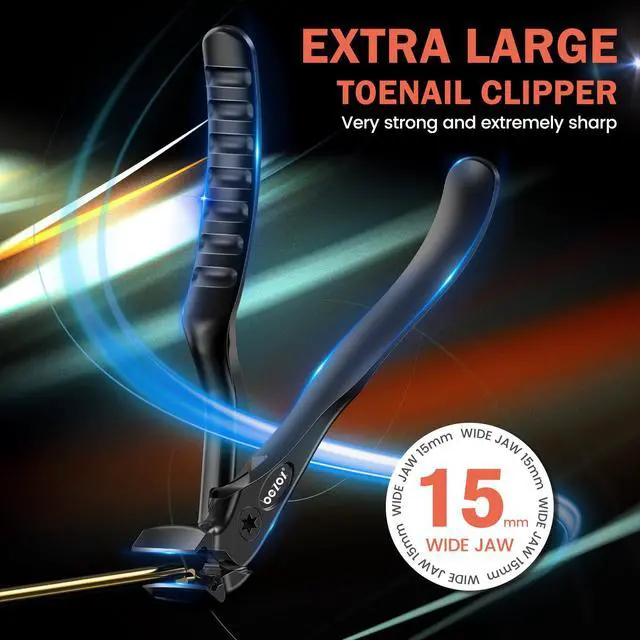 Alt view image 3 of 7 - Toenail Clippers for Seniors Upgraded Long Handled Curved Head Toe Nail Clippers for Thick Nails for Elderly - Black