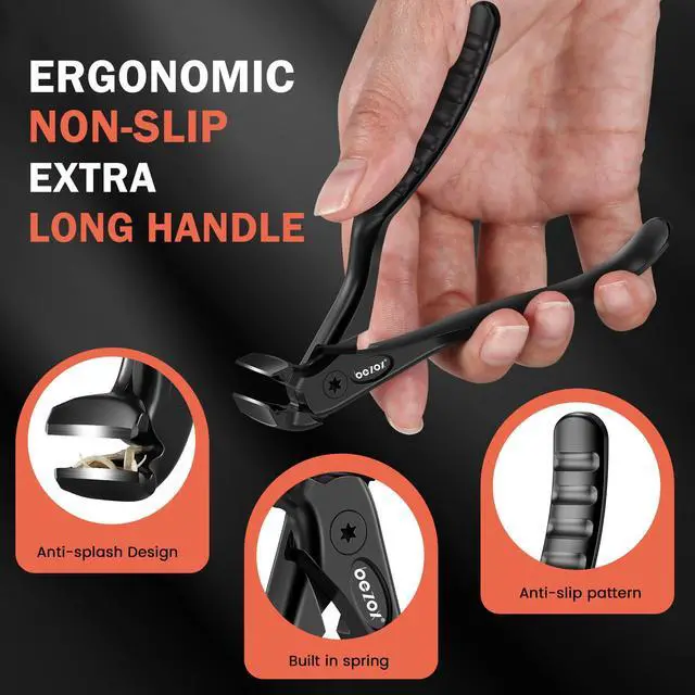Alt view image 4 of 7 - Toenail Clippers for Seniors Upgraded Long Handled Curved Head Toe Nail Clippers for Thick Nails for Elderly - Black
