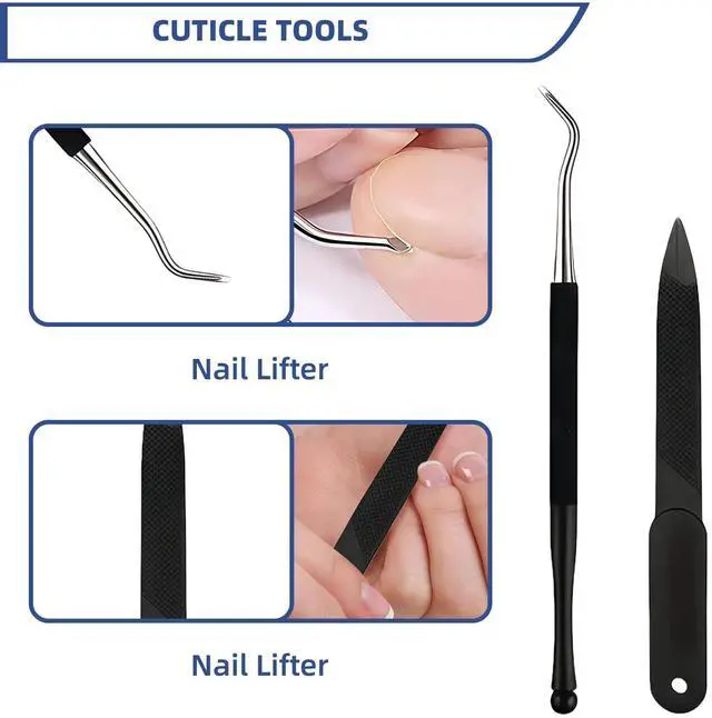 Alt view image 6 of 7 - Toenail Clippers for Seniors Thick Toe:Wide Opening, Sharp Heavy Duty Ingrown, Toe Nail Clippers Nail Cutter Long Handle with Slanted Blade,5Pcs Large Toenail Cutters Set for Men