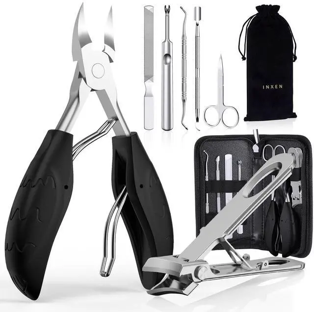 Main image of Clippers for Seniors Thick Toenails, Sharp Toe Nail Clippers Set for Men Women, Heavy Duty Fingernail Clipper Pedicure Tools for Feet, Professional Manicure and Pedicure Kit with Nail Scissors