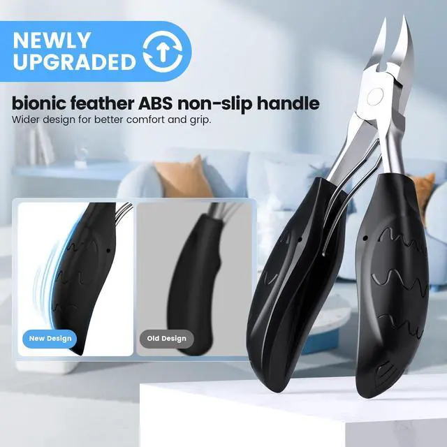 Alt view image 6 of 7 - Clippers for Seniors Thick Toenails, Sharp Toe Nail Clippers Set for Men Women, Heavy Duty Fingernail Clipper Pedicure Tools for Feet, Professional Manicure and Pedicure Kit with Nail Scissors