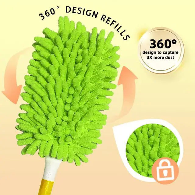 Alt view image 3 of 6 - 4 Pack Reusable Duster Refill Compatible with Swiffer Hand Duster