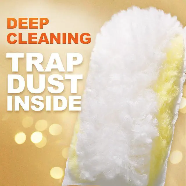 Alt view image 7 of 7 - Disposable Electrostatic Duster for Cleaning, with 2 Handles & 24 Ct Yellow Heavy Duty Refills for Swiffer Feather Duster, Household Cleaning Tool for Electronics, Dusting Furniture, Blinds