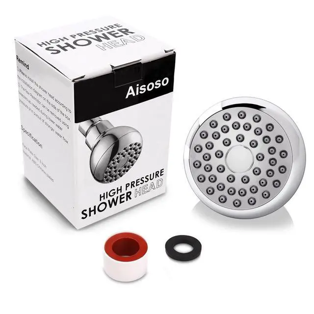 Alt view image 7 of 7 - Fixed Shower Head High Pressure 3 Inch Showerhead Chrome