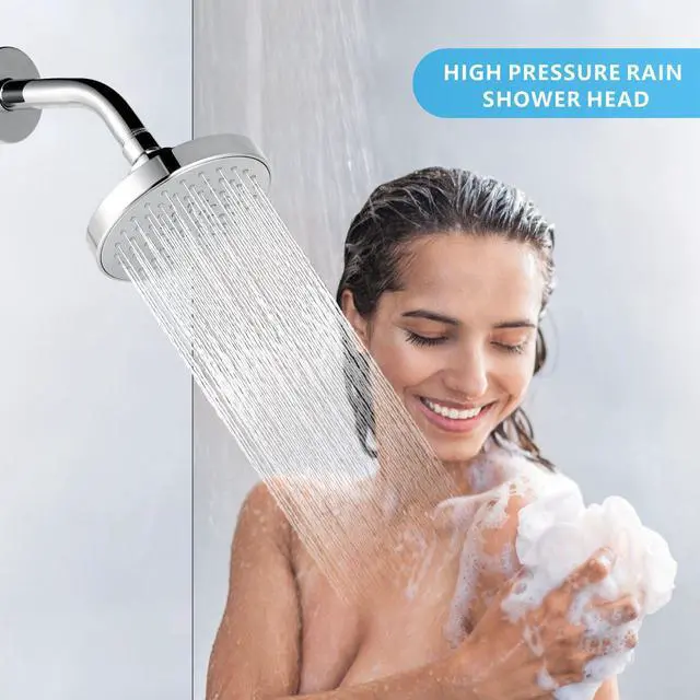Alt view image 3 of 7 - High Pressure Shower Head - 4.7 Powerful Bathroom Pressure Boosting Rain Showerhead - Perfect Universal Replacement for Rainfall Shower Heads (Chrome)