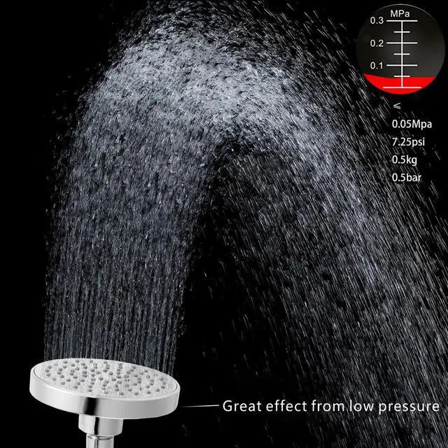 Alt view image 2 of 7 - High Pressure Shower Head - 4.7 Powerful Bathroom Pressure Boosting Rain Showerhead - Perfect Universal Replacement for Rainfall Shower Heads (Chrome)