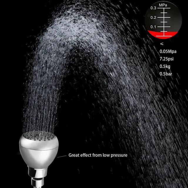 Alt view image 2 of 7 - High Pressure Shower Head - Powerful Bathroom Pressure Boosting Showerhead - Perfect Universal Replacement for Rain Shower Heads(Chrome)