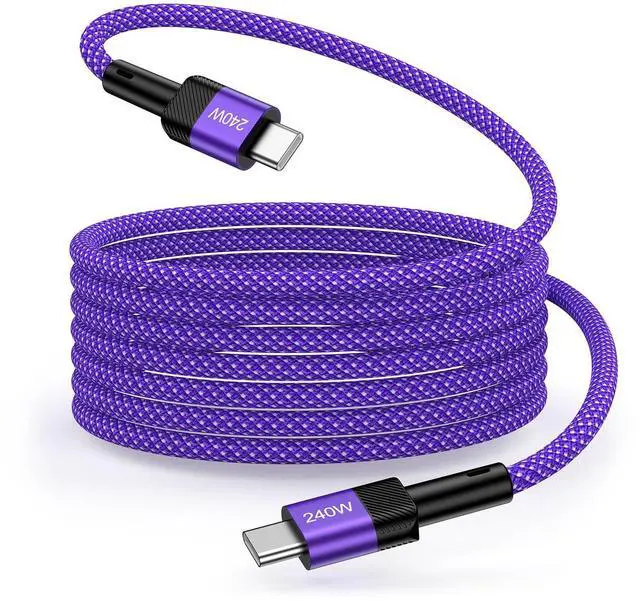 Main image of iPhone 17e 17 Pro Max 240W USB C to USB C Cable, 10FT Fast Charging Type C Charger Cord Nylon Woven USBC Cable for iPhone 17e 17 Air 17 Pro 17 Pro Max 16e 16 Pro 15 iPad MacBook Samsung Galaxy Pixel