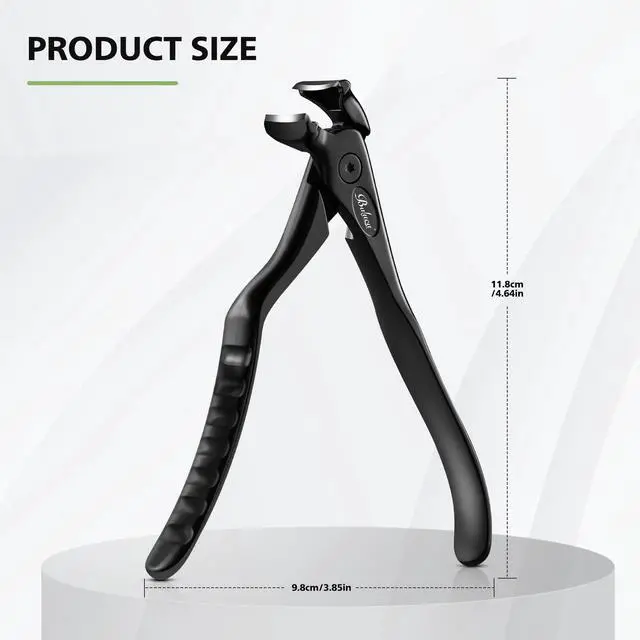 Alt view image 7 of 7 - Ergonomic Nail Clipper for Seniors - Toenail Clipper for Thick Toenails and Fingernails, Long Handle Nail Clippers with Catcher (Black, Long Handle)