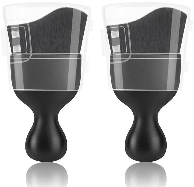 Main image of 2 PCS Car Interior Detailing Brush, Auto Car Dusting Brushes, Soft Bristles Duster Removal Cleaning Tool for Dashboard Interior, Exterior, Skylight, Leather, Dust Brush, Black