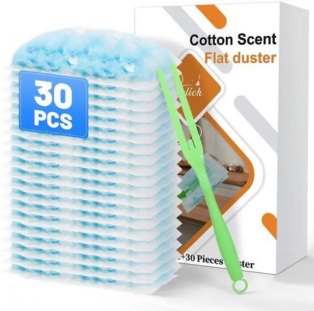 Main image of Disposable Dusters Refills Compatible with Swiffer,180 Degree Electrostatic Disposable Replacement Head for Home,Office,Ceiling Fans,Blinds and Furniture Dusting