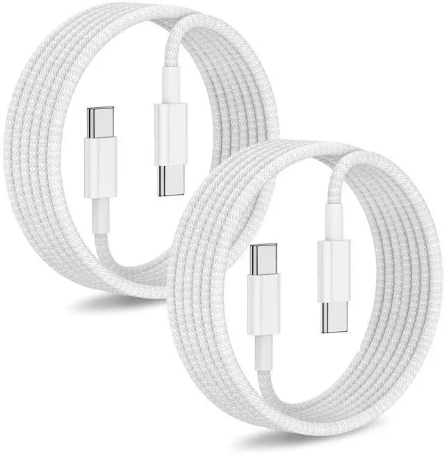 Main image of 2Pack Type C to Type C Fast Charging Cord 6ft for Apple iPhone 17/16/15