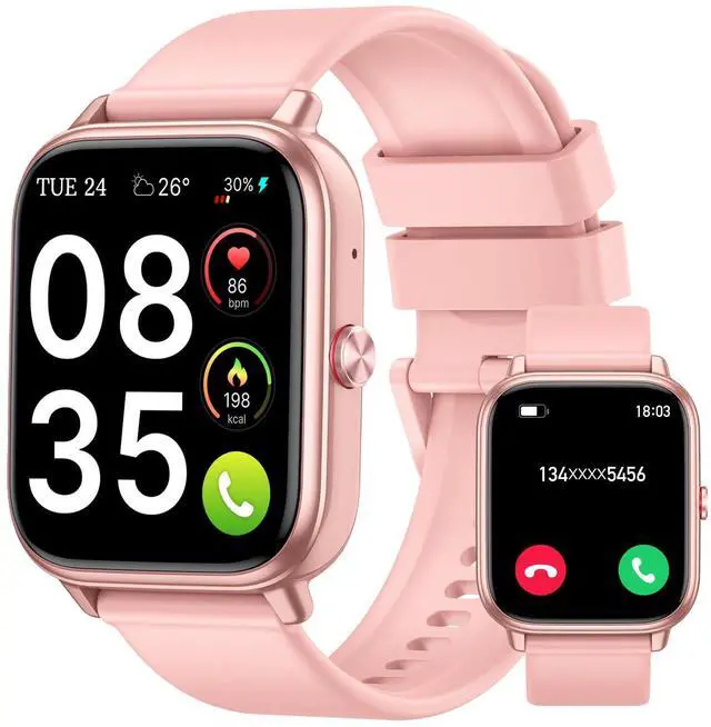 Main image of Smart Watch for Men Women (Answer/Make Calls), 1.83" HD Touchscreen Fitness Tracker, 480Hrs Playtime,112+ Sports Modes,Fitness &Tracker,Health,Sleep,Fitness Watch for Android/iOS,IP68 Waterproof,Pink