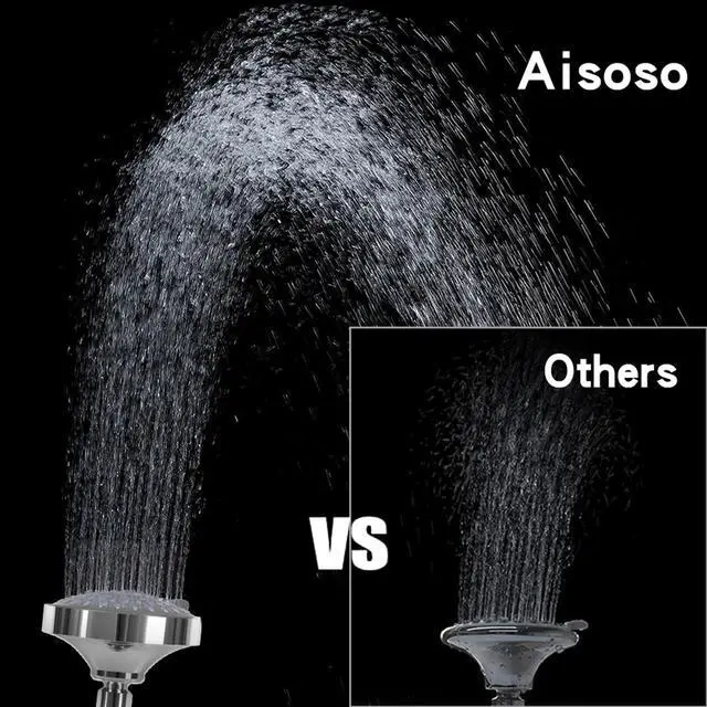 Alt view image 2 of 7 - High Pressure Rain Shower Head 2PCS 5 Modes 4.1 Inch Chrome