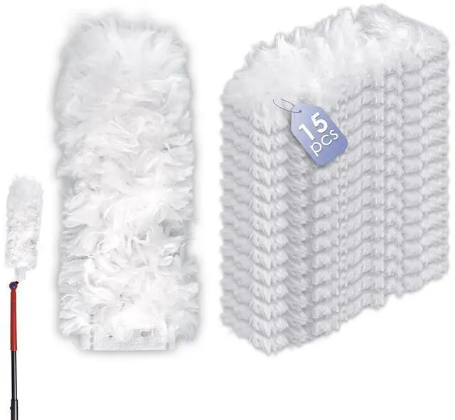 Main image of (15 Count) Disposable Duster Refills Compatible with O-Cedar Flex & Catch Dusters, Heavy Duty Dust Refills, Multi-Surface Duster Replacement Kit, Dust Removal Brush Heads, Soft microfibers