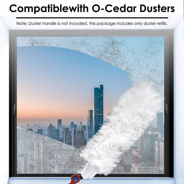 Alt view image 3 of 7 - (15 Count) Disposable Duster Refills Compatible with O-Cedar Flex & Catch Dusters, Heavy Duty Dust Refills, Multi-Surface Duster Replacement Kit, Dust Removal Brush Heads, Soft microfibers