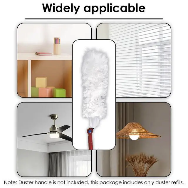 Alt view image 6 of 7 - (15 Count) Disposable Duster Refills Compatible with O-Cedar Flex & Catch Dusters, Heavy Duty Dust Refills, Multi-Surface Duster Replacement Kit, Dust Removal Brush Heads, Soft microfibers
