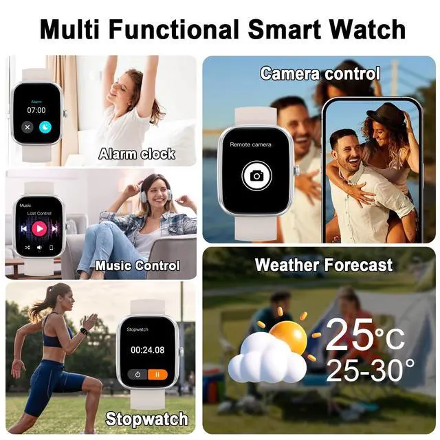 Alt view image 6 of 7 - AI Smart Watch with ChatGPT, 1.91" Bluetooth Calling Smartwatch for Men Women, 110+ Fitness Modes Activity Tracker, Sleep/Heart Rate/Calorie Monitor, IP68 Waterproof Step Counter for Android iOS
