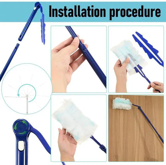 Alt view image 2 of 6 - 4 Pcs 3 ft Replacement Handles Compatible with Duster Refills