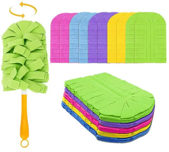 Main image of Duster Refill Compatible with Swiffer - 5 Pack 360° Electrostatic Duster Refills with Handle - Heavy Duty Dusters Refills for Dust, Hair, Furniture, Blinds & Ceiling Fans