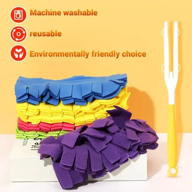 Alt view image 6 of 7 - Duster Refill Compatible with Swiffer - 5 Pack 360° Electrostatic Duster Refills with Handle - Heavy Duty Dusters Refills for Dust, Hair, Furniture, Blinds & Ceiling Fans