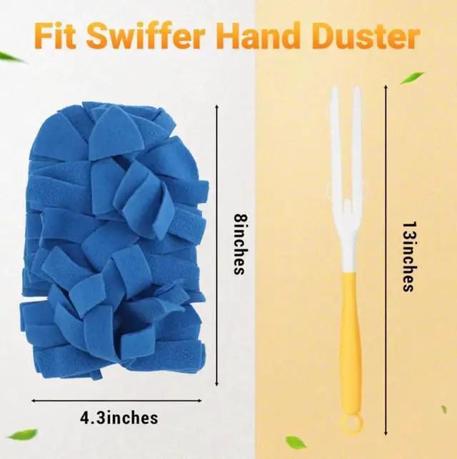 Alt view image 7 of 7 - Duster Refill Compatible with Swiffer - 5 Pack 360° Electrostatic Duster Refills with Handle - Heavy Duty Dusters Refills for Dust, Hair, Furniture, Blinds & Ceiling Fans