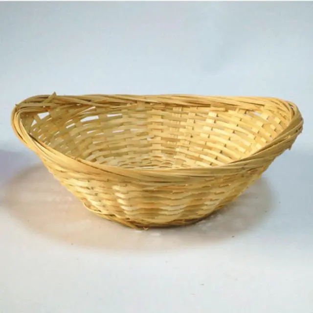 Alt view image 4 of 4 - 4 PCS 8.8x6.7Inch Oval Bamboo Baskets Stackable for Stroage
