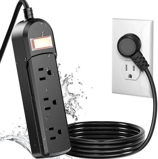 Main image of Outdoor Power Strip Weatherproof, 3 AC Outlets 6FT Extension Cord