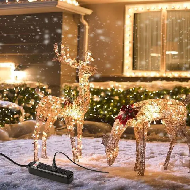 Alt view image 7 of 7 - Outdoor Power Strip Weatherproof, 3 AC Outlets 6FT Extension Cord