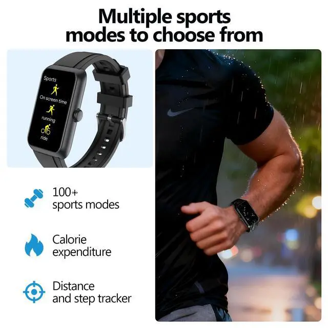 Alt view image 3 of 7 - Tracker Smart Watches for Women Men,24/7 Heart Rate Sleep Monitor
