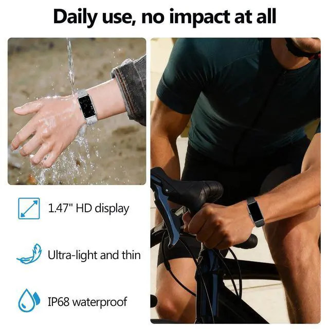 Alt view image 6 of 7 - Tracker Smart Watches for Women Men,24/7 Heart Rate Sleep Monitor