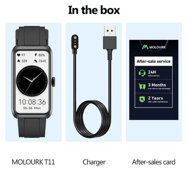 Alt view image 7 of 7 - Tracker Smart Watches for Women Men,24/7 Heart Rate Sleep Monitor