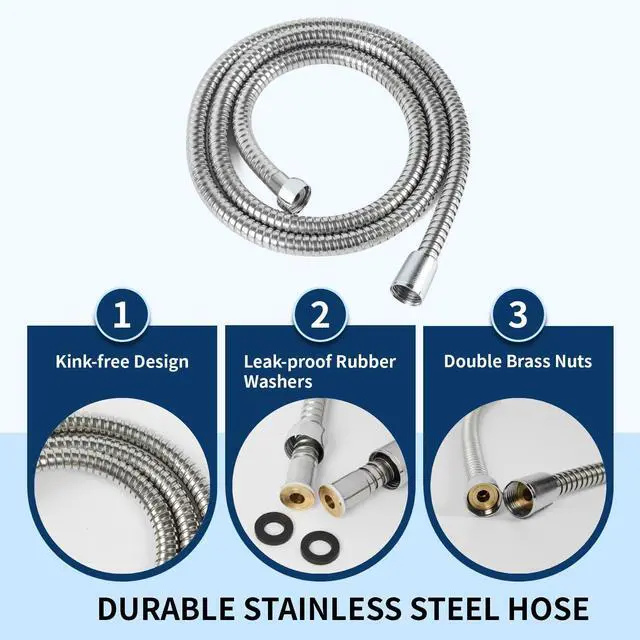 Alt view image 4 of 7 - 6-Mode Shower Head with Handheld, High Pressure Hand held Shower Head
