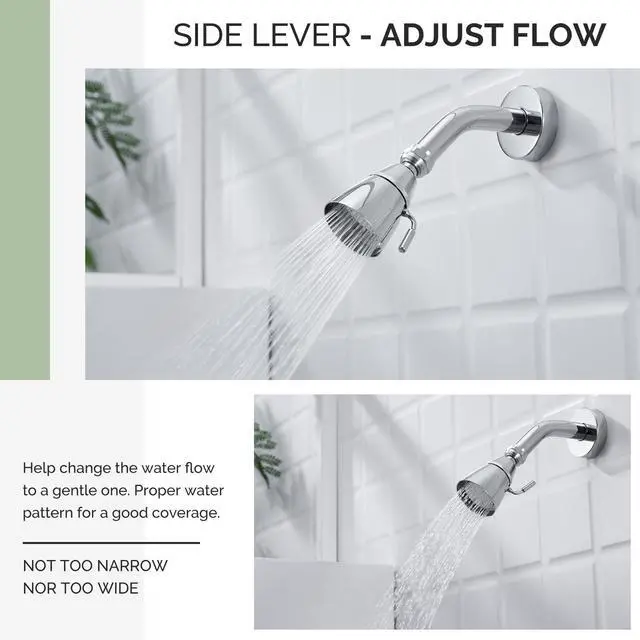 Alt view image 4 of 7 - Shower Head High Pressure, Brass Shower Sprayer G 1/2, Chrome