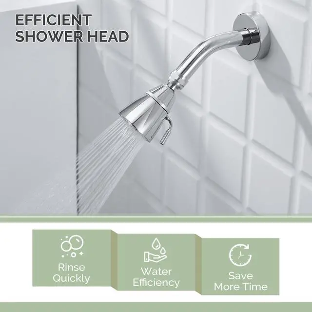 Alt view image 6 of 7 - Shower Head High Pressure, Brass Shower Sprayer G 1/2, Chrome