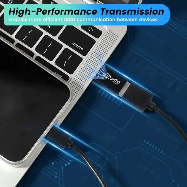 Alt view image 3 of 7 - USB to USB Adapter 4 Kinds of USB3.0 Apters Kit USB-3.0-Type C Converter USB3.0 Female to Male Male-Males and Female-Female Connector Extension Coupler Connector Converts High Speed Convert (5 Pack)