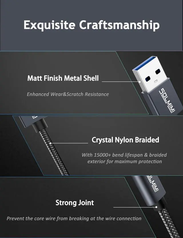 Alt view image 6 of 7 - USB to USB C Female Adapter 0.5FT for Data Transfer,Music,Charging | 5gbps High Speed Transfer,15W Charging,Compatible with USB C headphone, U disk/Card reader/Hub/Keyboard/mouse etc.