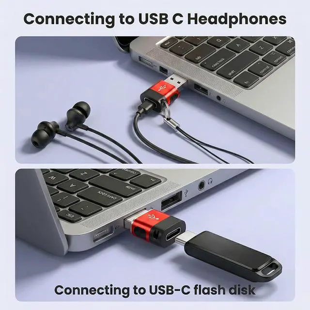 Alt view image 5 of 7 - USB to USB C Adapter 6 Pack,USB Male to Type C Female Converter | Data Transfer & Charging Adapter,Anti-Slip Design,for iPhone 17 16 15 14 13,Samsung Galaxy S25 S24 S23,iPad,iWatch,AirPods