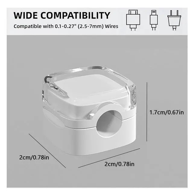 Alt view image 3 of 7 - 6 Pack Magnetic Cable Clips Cord Organizer White Self Adhesive Cord Holder Under Desk Cable Management for Home, Office, Car, Desk, Nightstand