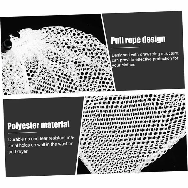 Alt view image 3 of 5 - Mesh Drawstring Laundry Storage Bags | Breathable mesh organizer, suitable for garments, socks and travel essential .