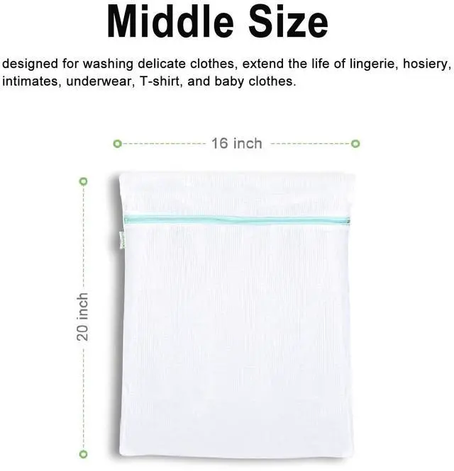 Alt view image 3 of 7 - Duty Home Dorm Hotel Don't Drying, Melting 140-176, White | Laundry Washer Delicates Lingerie Wash Machine Net Zipper Bag Heavy Duty Home Dorm Hotel Don't Drying, Melting 140-176