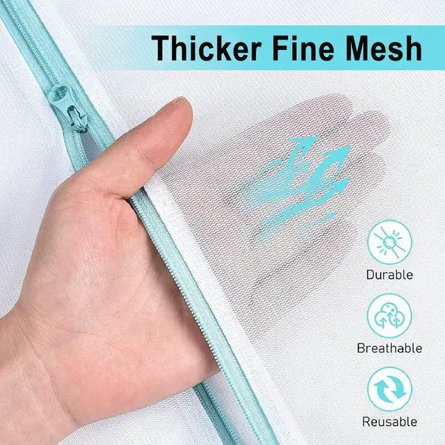 Alt view image 5 of 7 - Duty Home Dorm Hotel Don't Drying, Melting 140-176, White | Laundry Washer Delicates Lingerie Wash Machine Net Zipper Bag Heavy Duty Home Dorm Hotel Don't Drying, Melting 140-176