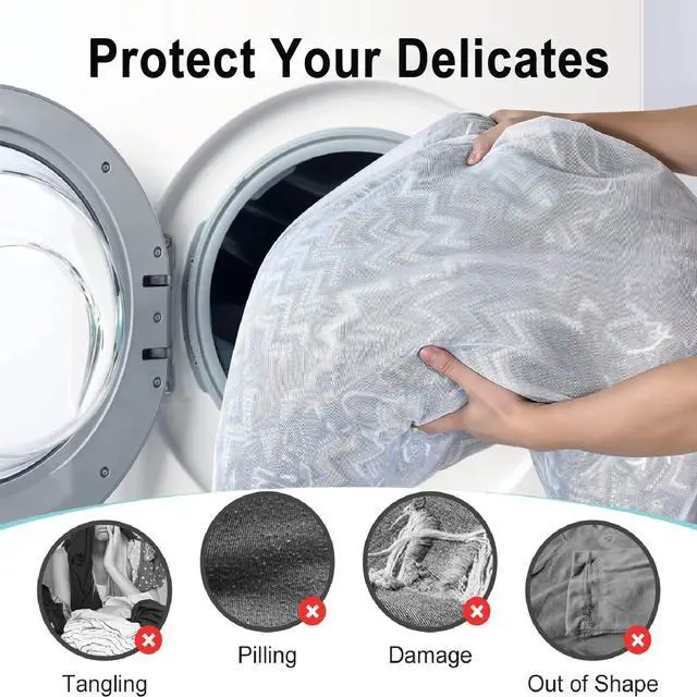 Alt view image 6 of 7 - Duty Home Dorm Hotel Don't Drying, Melting 140-176, White | Laundry Washer Delicates Lingerie Wash Machine Net Zipper Bag Heavy Duty Home Dorm Hotel Don't Drying, Melting 140-176