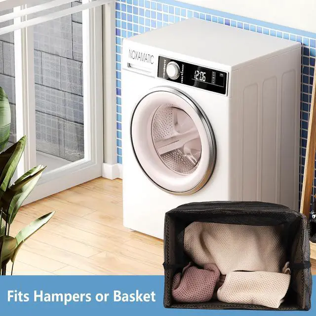 Alt view image 6 of 6 - 4 Pcs Laundry Bags Mesh Wash Bags 23.6 x 35 In Large Laundry Drawstring Bag | Laundry Bag for Home, College, Travel, Dorms
