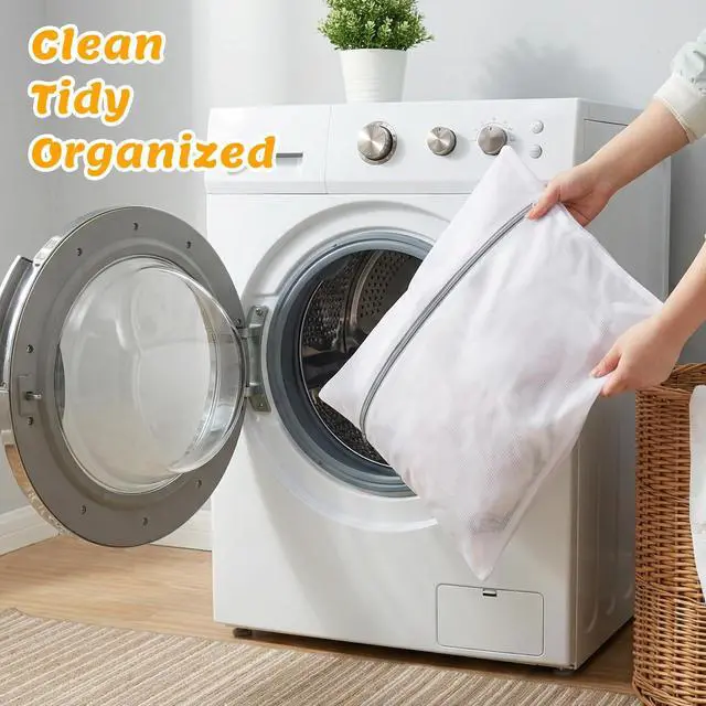 Alt view image 6 of 7 - 2Pcs Delicate Mesh Washing Bag for Laundry Extra Large Durable Laundry Bags Travel Organization Bag for Lingerie Clothes Sweater Cotton Clothes Shoes Sock 24 x 24 Inches(2XXL)