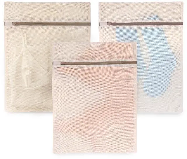 Main image of Soft Cotton Mesh Laundry Bags for Delicates 12x16 Inches (3 Medium)