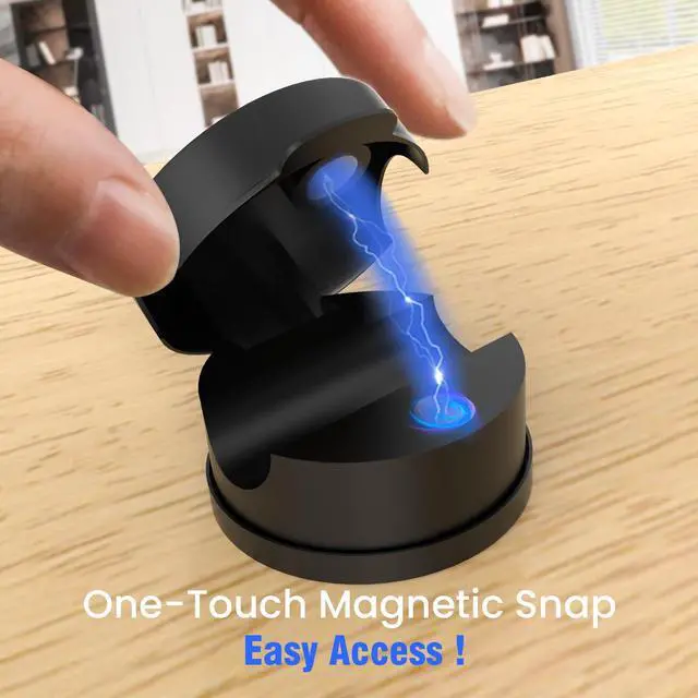 Alt view image 6 of 7 - Magnetic Cable Clips Cord Organizer 10 Pack 360° Adhesive Phone Cord Holder for Desk, Nightstand, Car, Home, Office Cable Management Accessories-Black