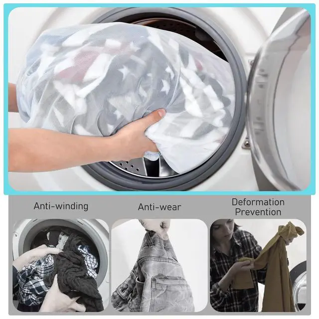 Alt view image 5 of 7 - Hotel Camp Don't Drying, Melting 140-176, White | for Washing Delicates Net Laundry Mesh Bag Machine Washable for Dorm Hotel Camp Don't Drying, Melting 140-176, White